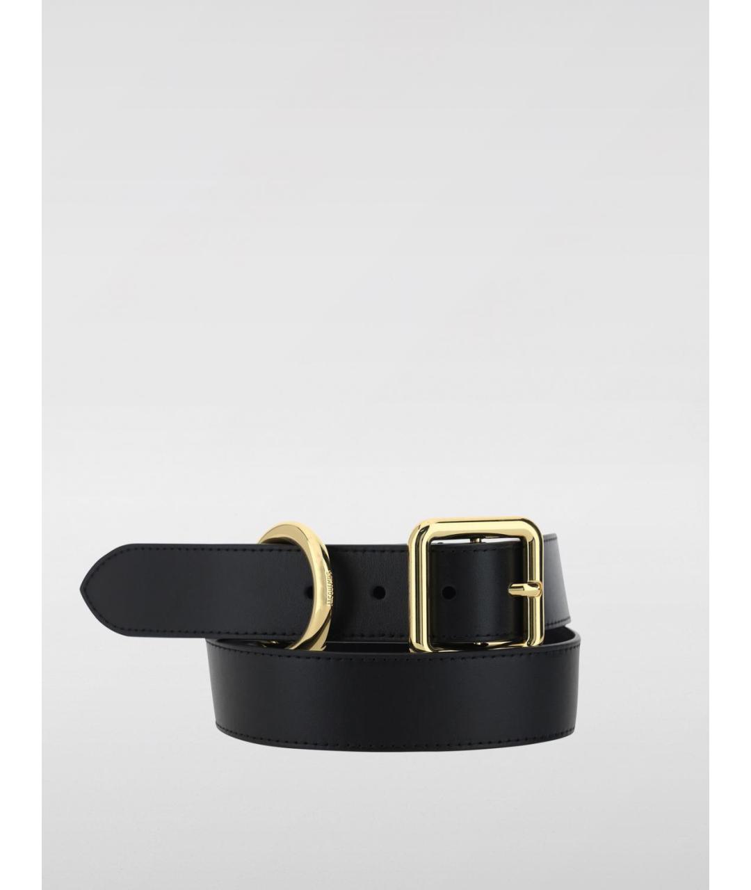 JACQUEMUS Черный кожаный ремень, фото 4