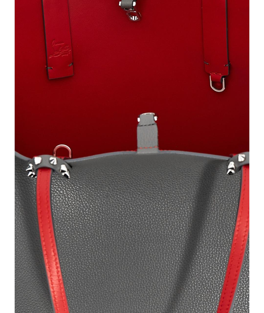 CHRISTIAN LOUBOUTIN Серая сумка тоут, фото 4