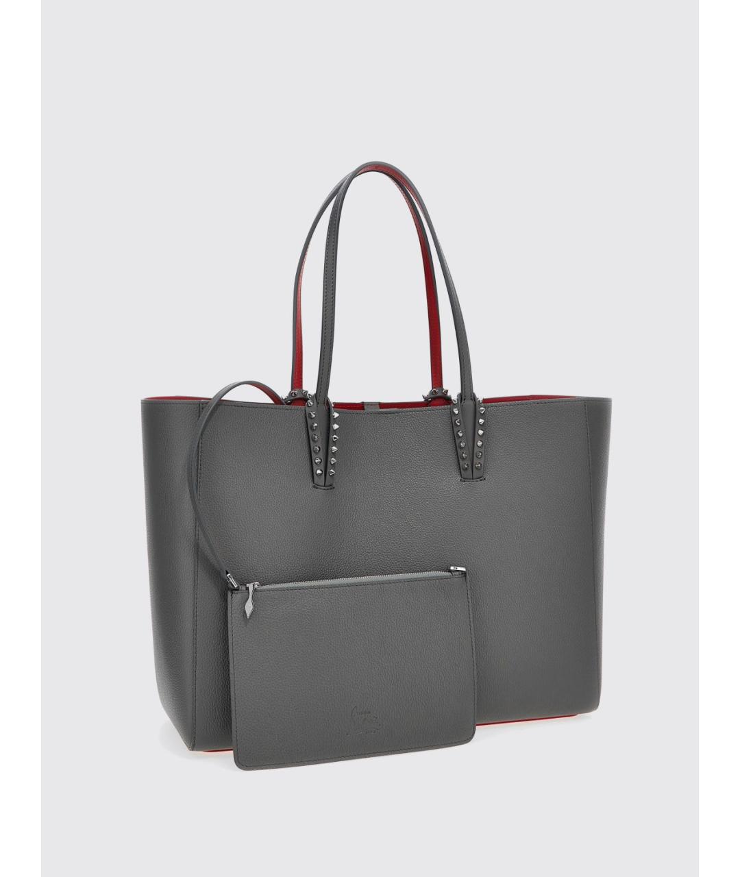 CHRISTIAN LOUBOUTIN Серая сумка тоут, фото 3