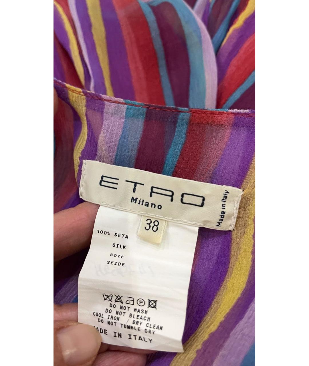 ETRO Мульти шифоновая юбка мини, фото 6