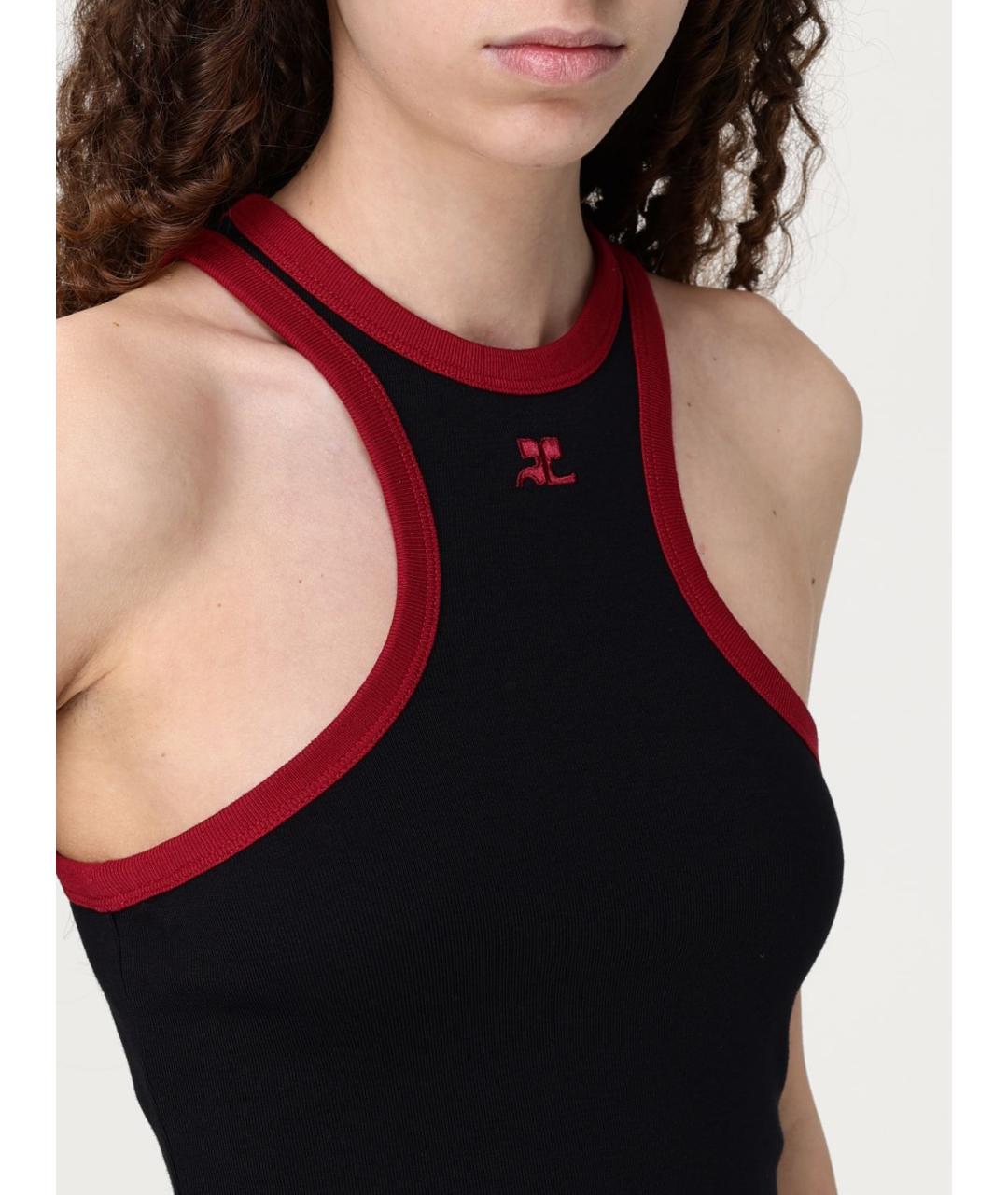 COURREGES Черное хлопковое повседневное платье, фото 5