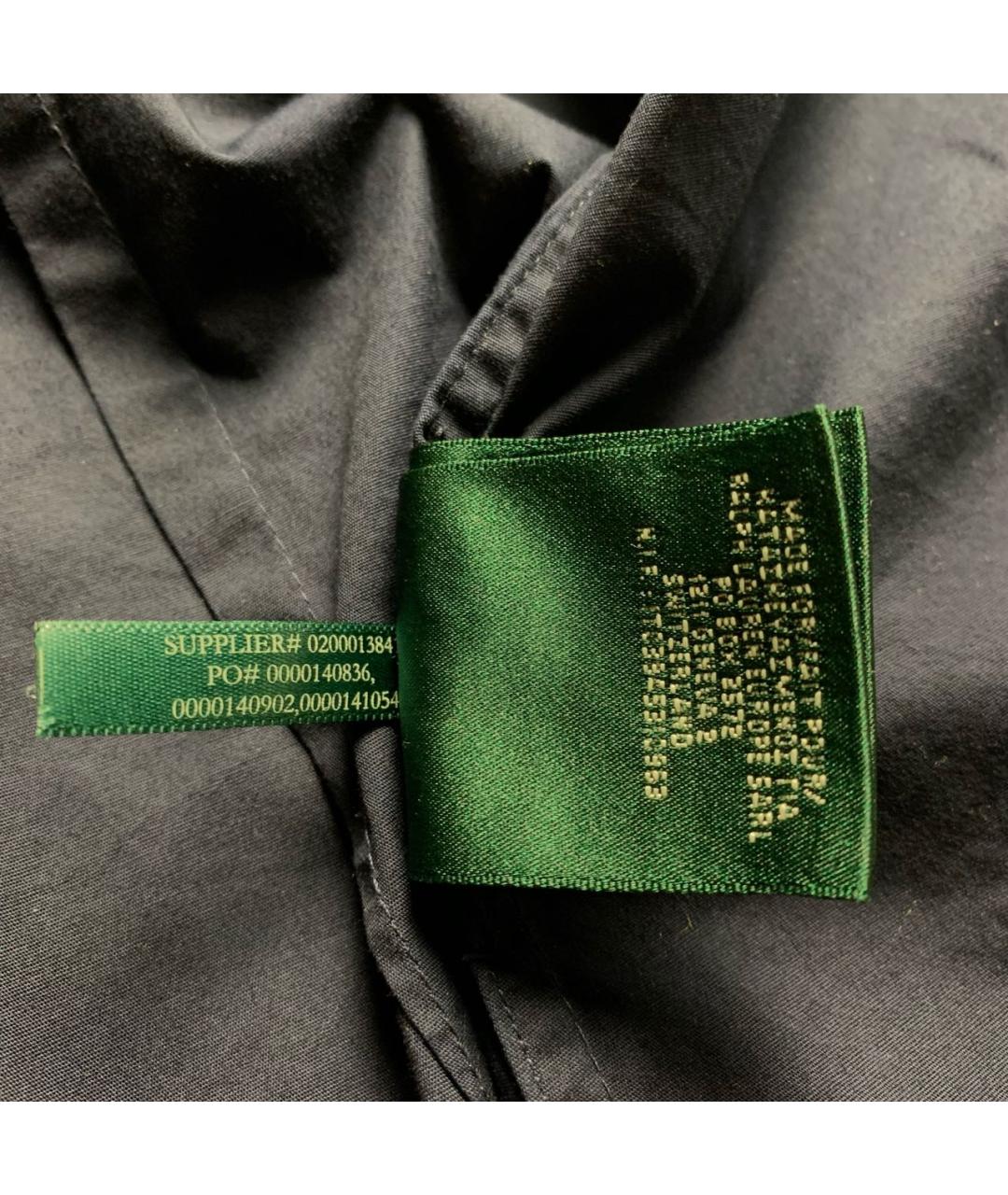 RALPH LAUREN Темно-синяя хлопко-эластановая рубашка, фото 8