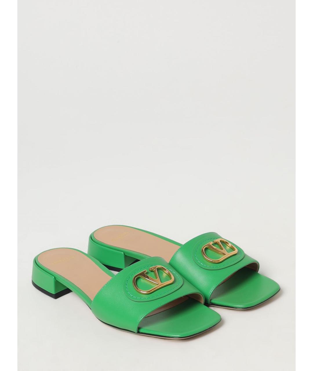 VALENTINO Зеленые шлепанцы, фото 2