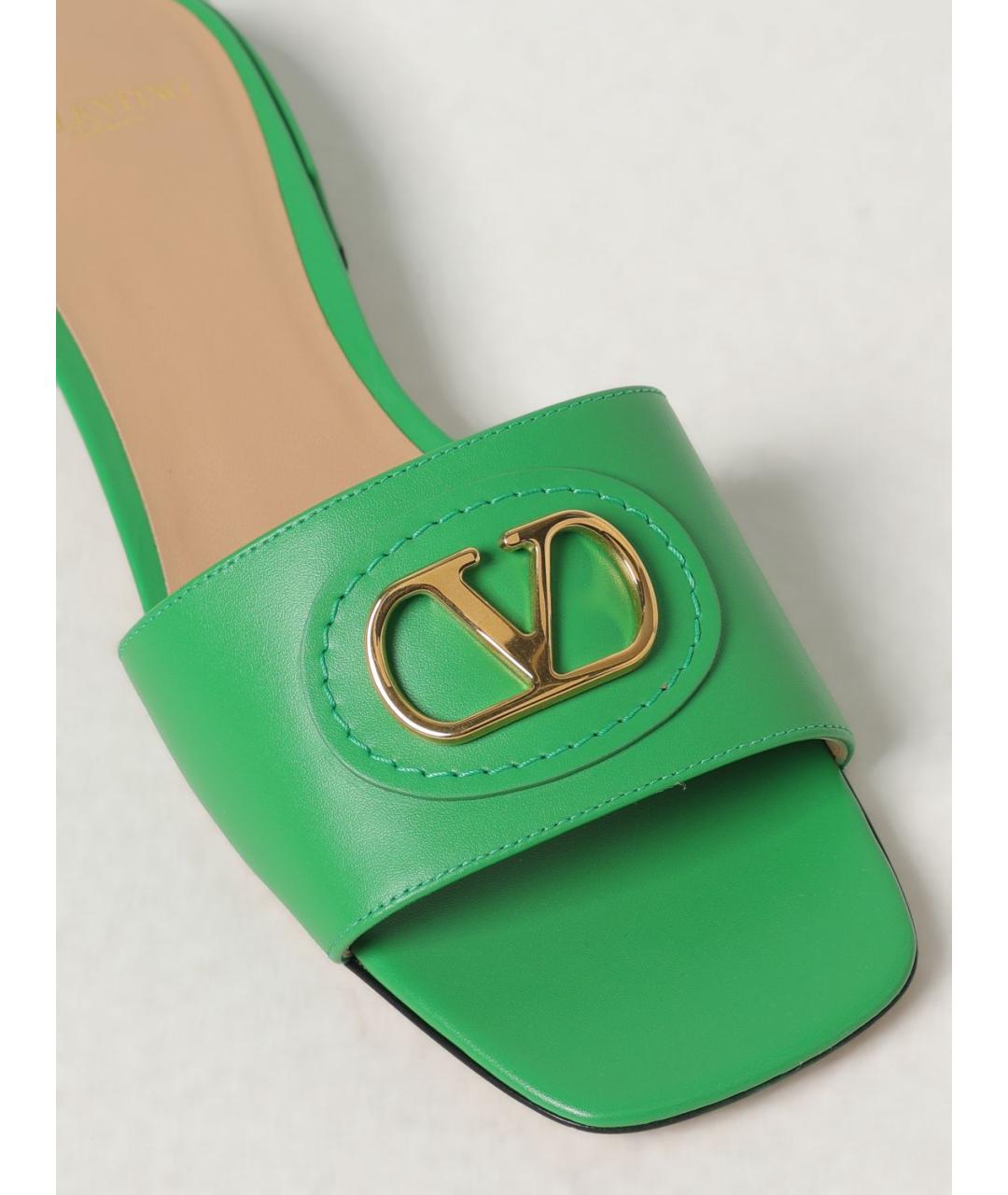 VALENTINO Зеленые шлепанцы, фото 4