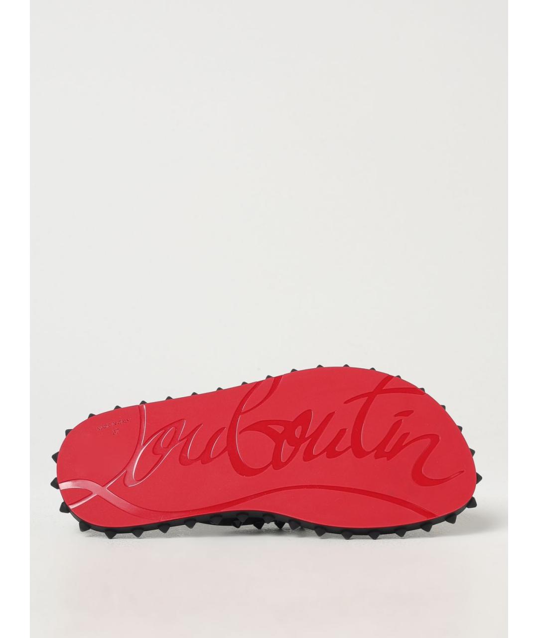 CHRISTIAN LOUBOUTIN Черные шлепанцы, фото 5