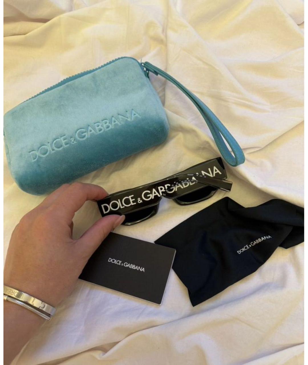 DOLCE&GABBANA Черные пластиковые солнцезащитные очки, фото 3
