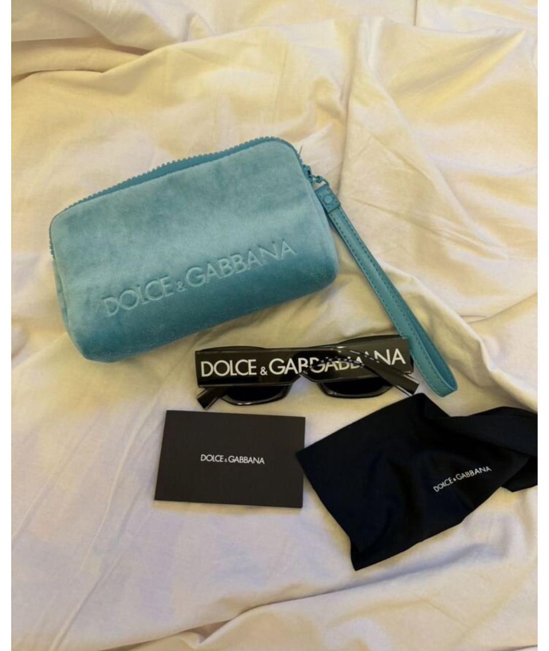 DOLCE&GABBANA Черные пластиковые солнцезащитные очки, фото 2