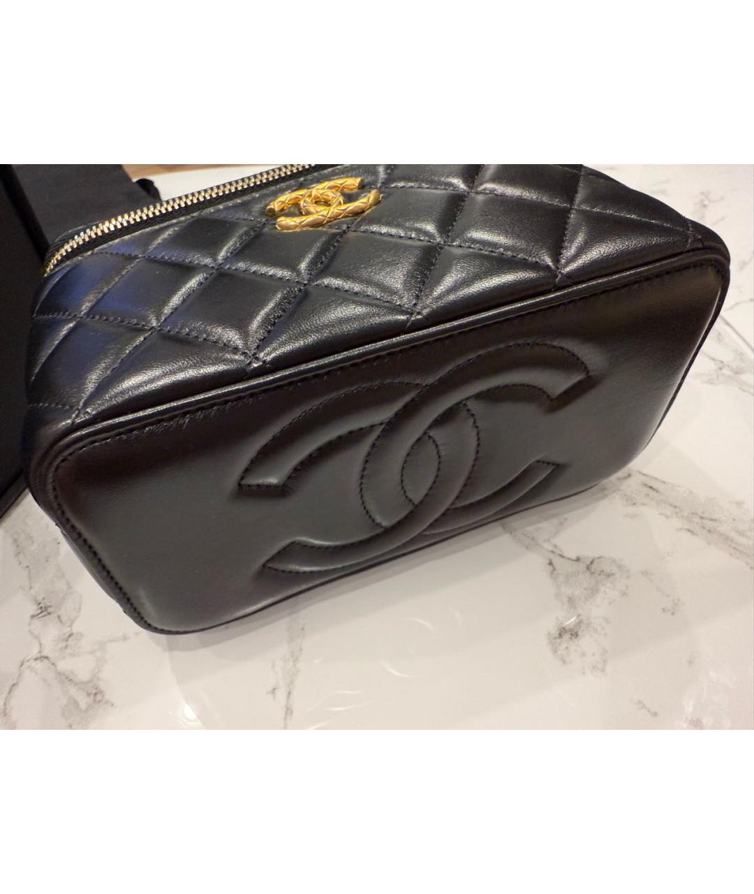 CHANEL Черная кожаная сумка через плечо, фото 4