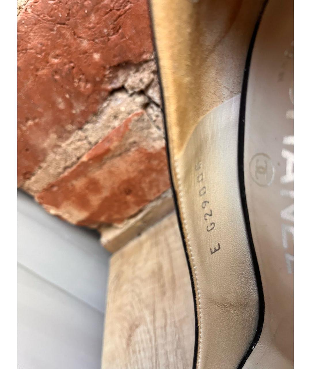 CHANEL Черные кожаные туфли, фото 4