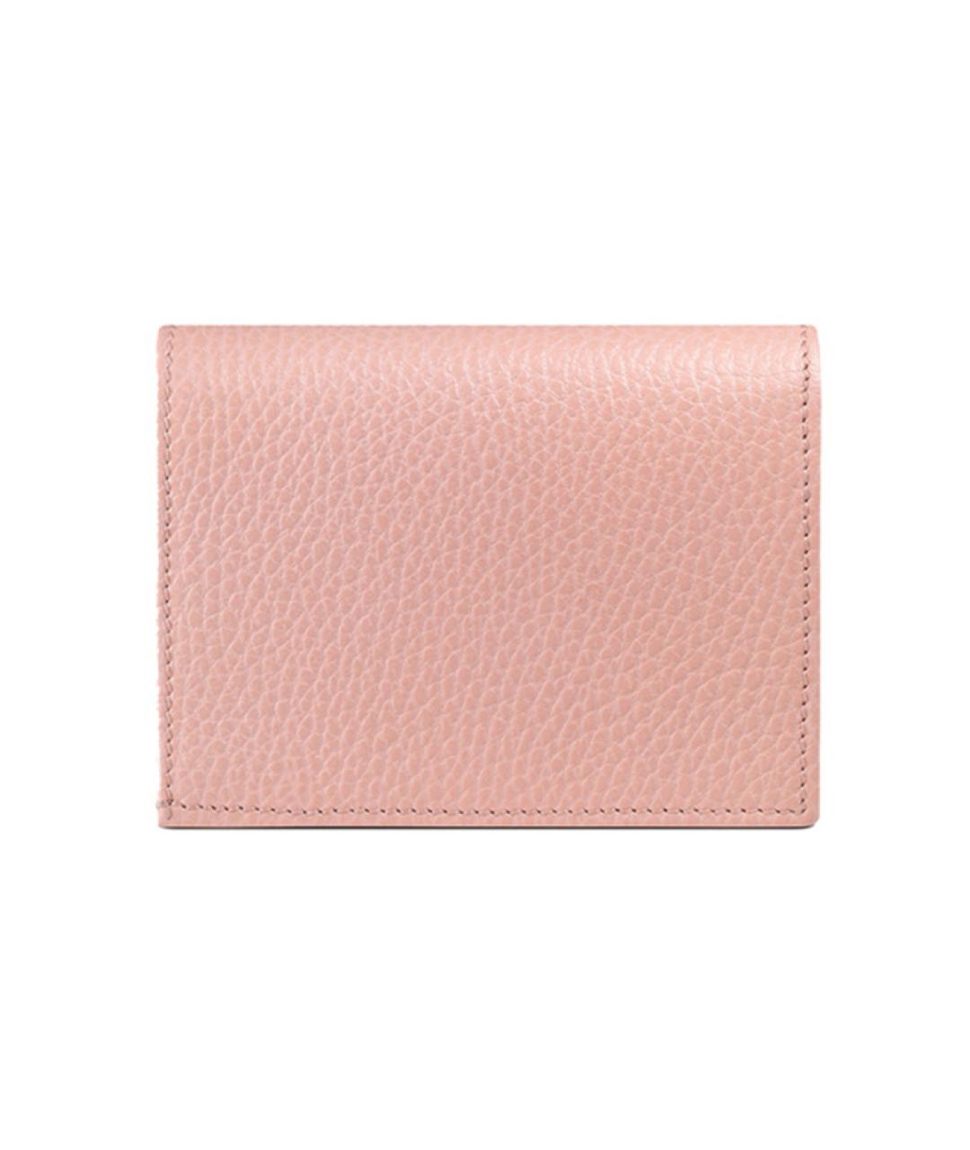 GUCCI Розовый кожаный кардхолдер, фото 2