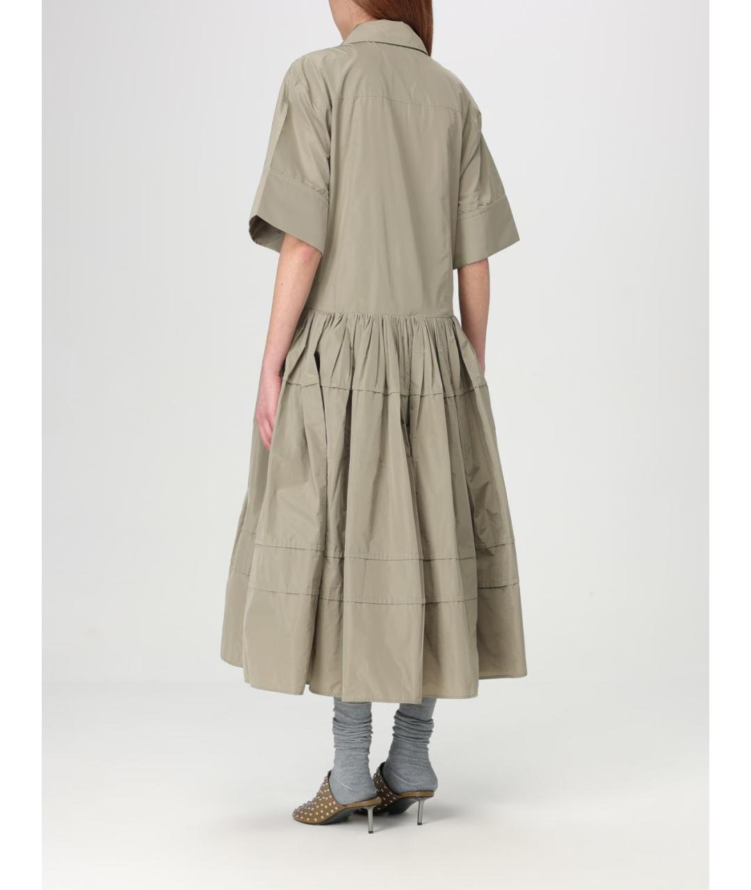 JIL SANDER Зеленые повседневное платье, фото 4
