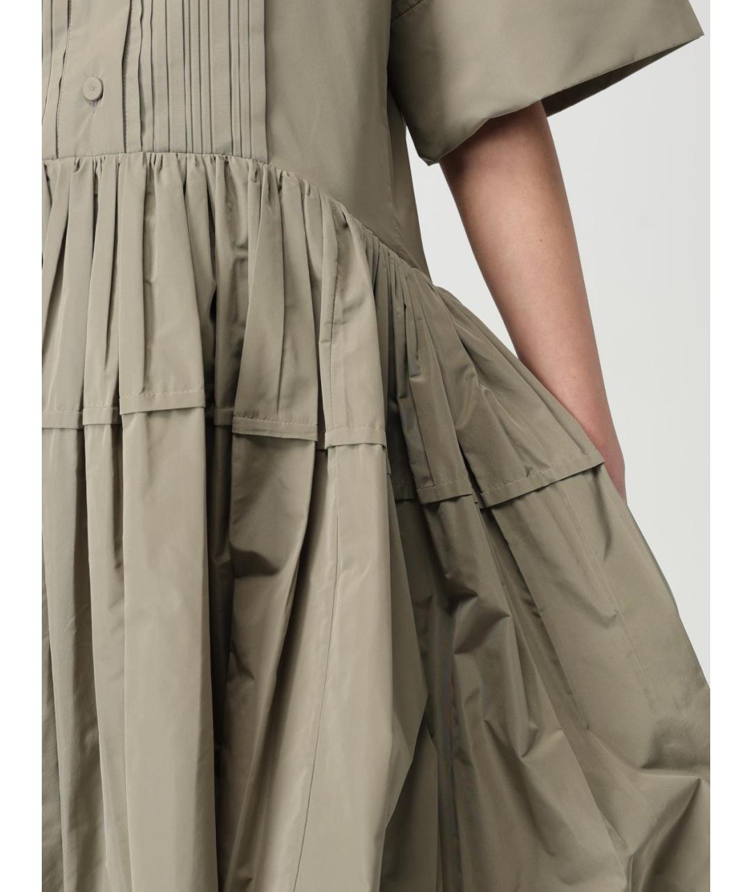 JIL SANDER Зеленые повседневное платье, фото 6