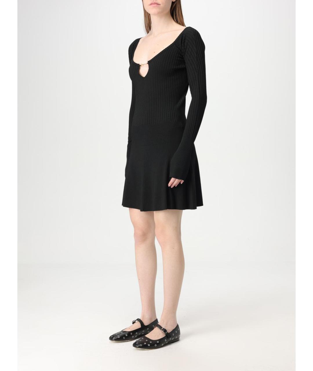 JACQUEMUS Черное вискозное повседневное платье, фото 4