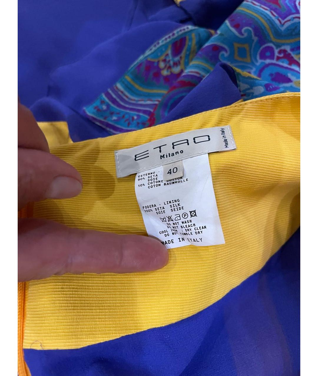 ETRO Мульти шелковая юбка мини, фото 3