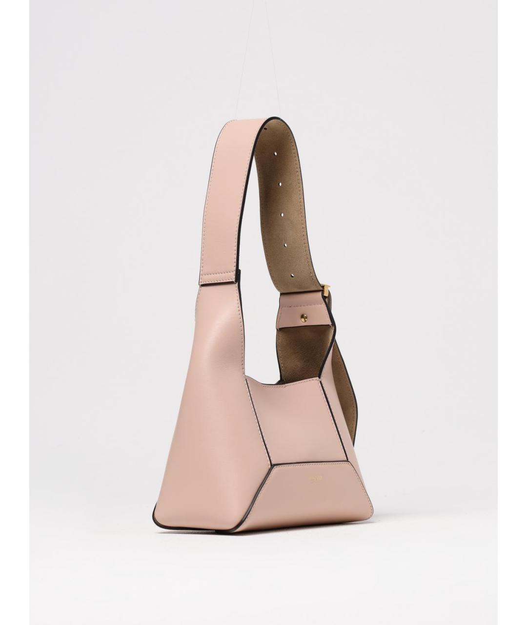 JIMMY CHOO Розовая кожаная сумка через плечо, фото 2