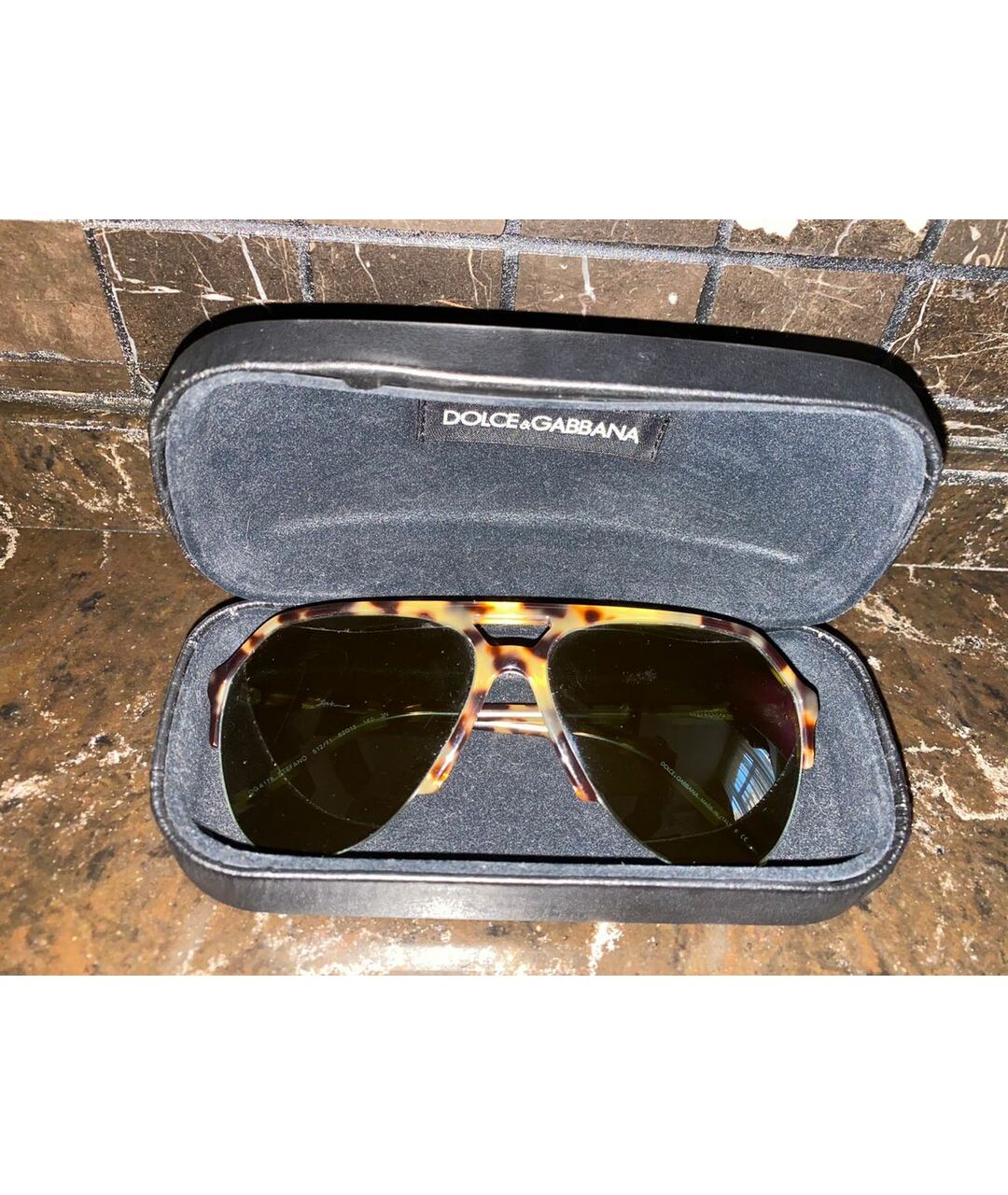 DOLCE&GABBANA Коричневые пластиковые солнцезащитные очки, фото 8