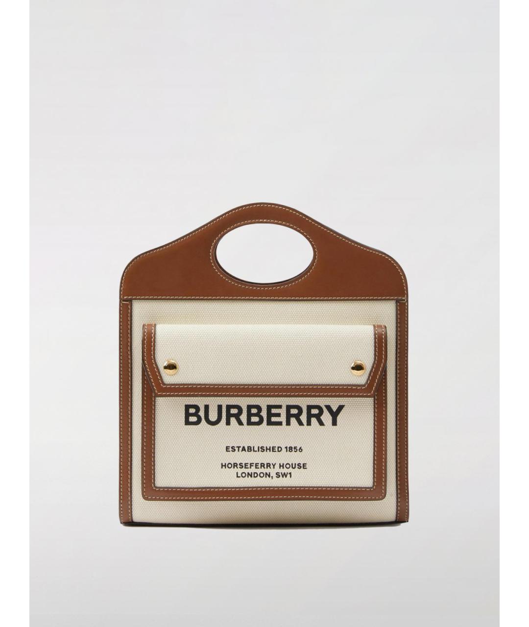 BURBERRY Коричневая сумка тоут, фото 6