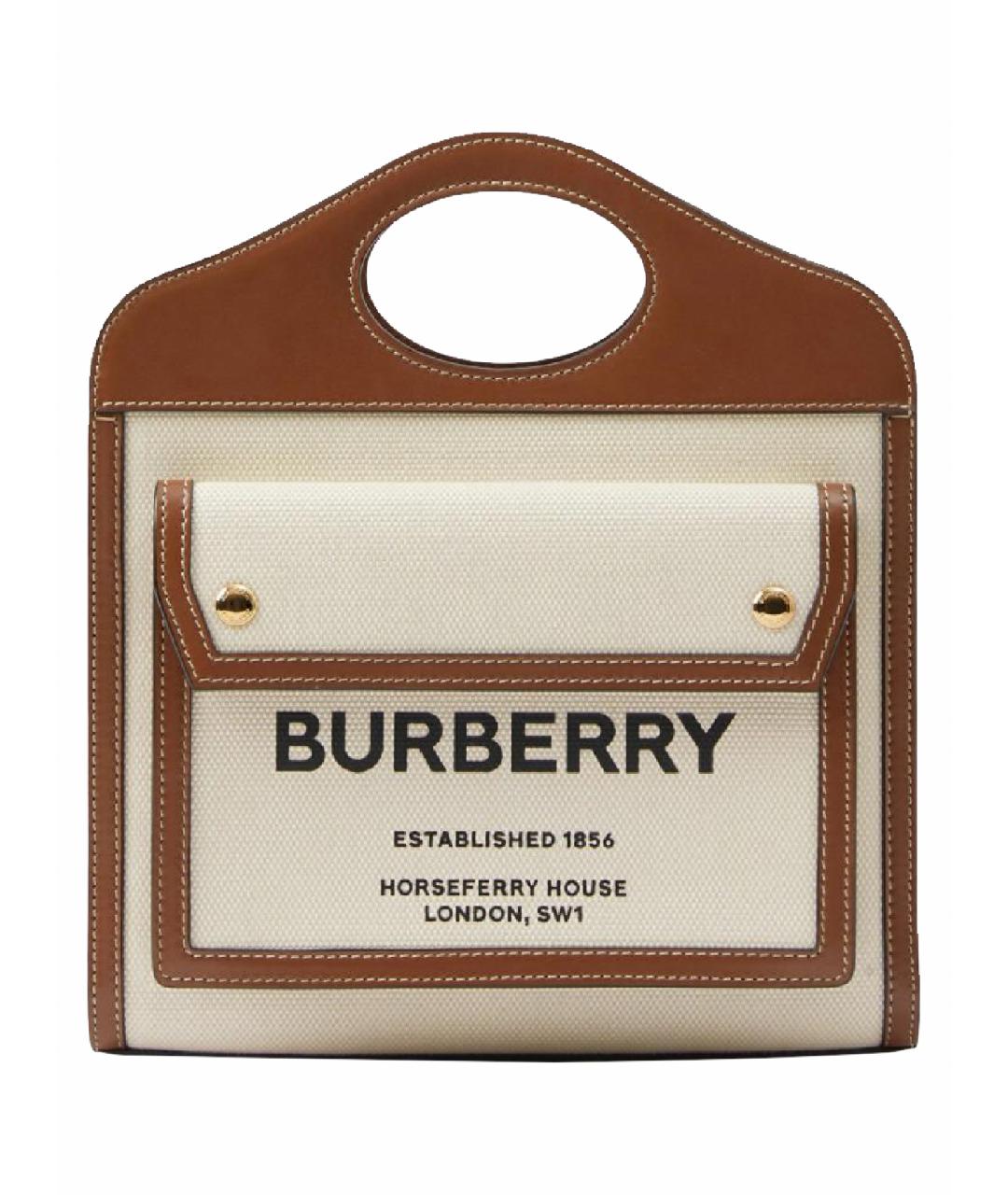 BURBERRY Коричневая сумка тоут, фото 1