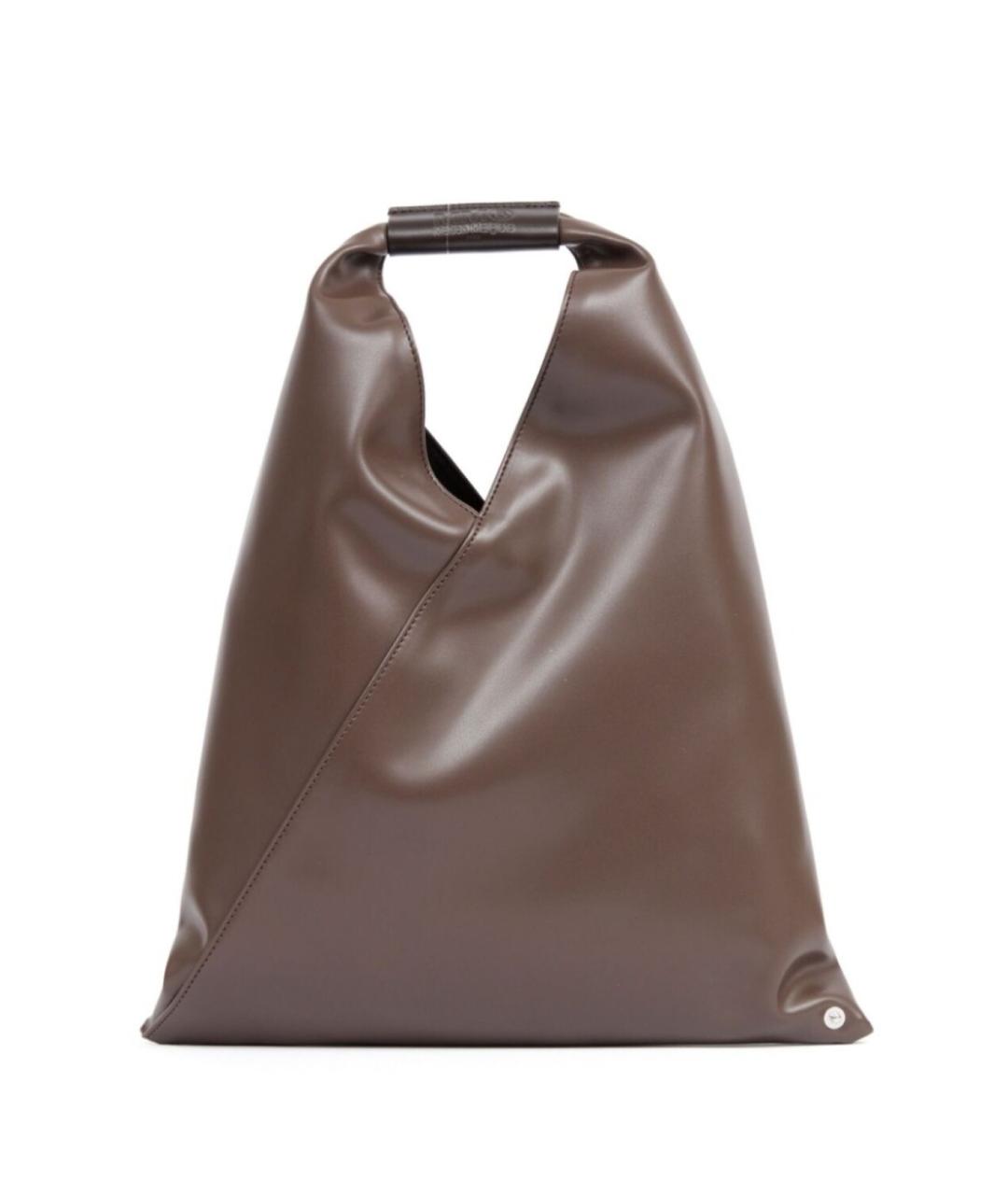 MM6 MAISON MARGIELA Коричневая синтетическая сумка тоут, фото 1