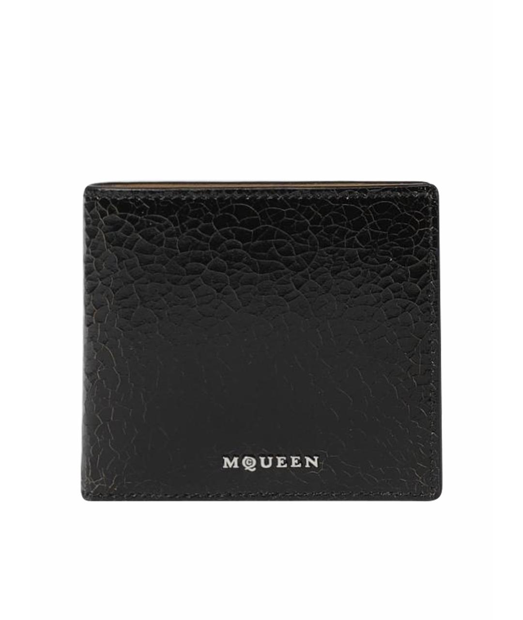 ALEXANDER MCQUEEN Черный кожаный кошелек, фото 1