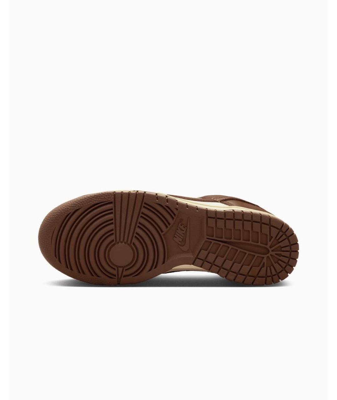 NIKE Коричневые кожаные кроссовки, фото 5