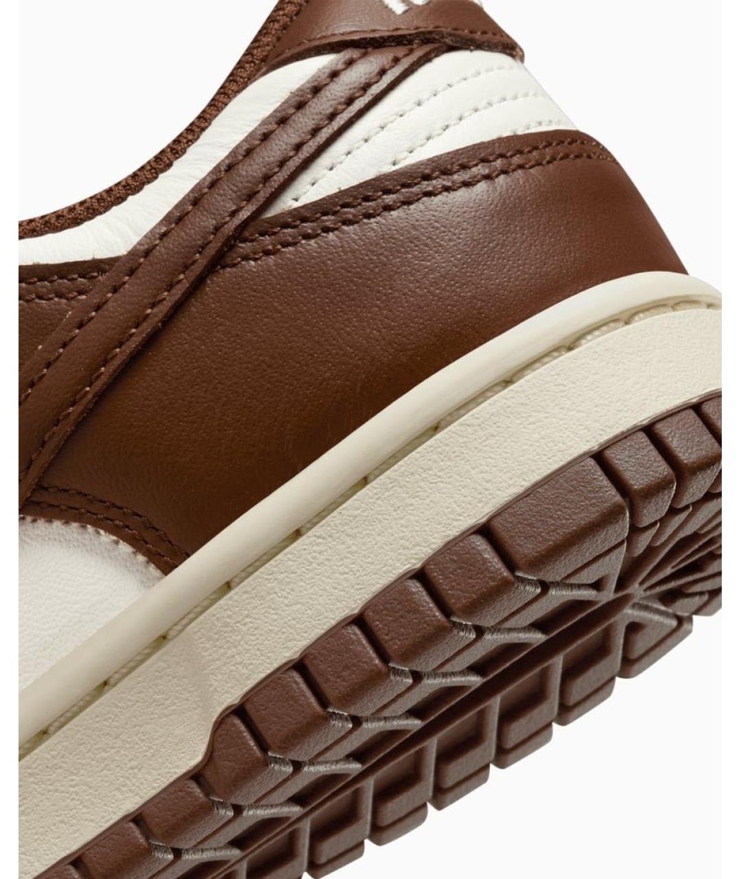 NIKE Коричневые кожаные кроссовки, фото 7