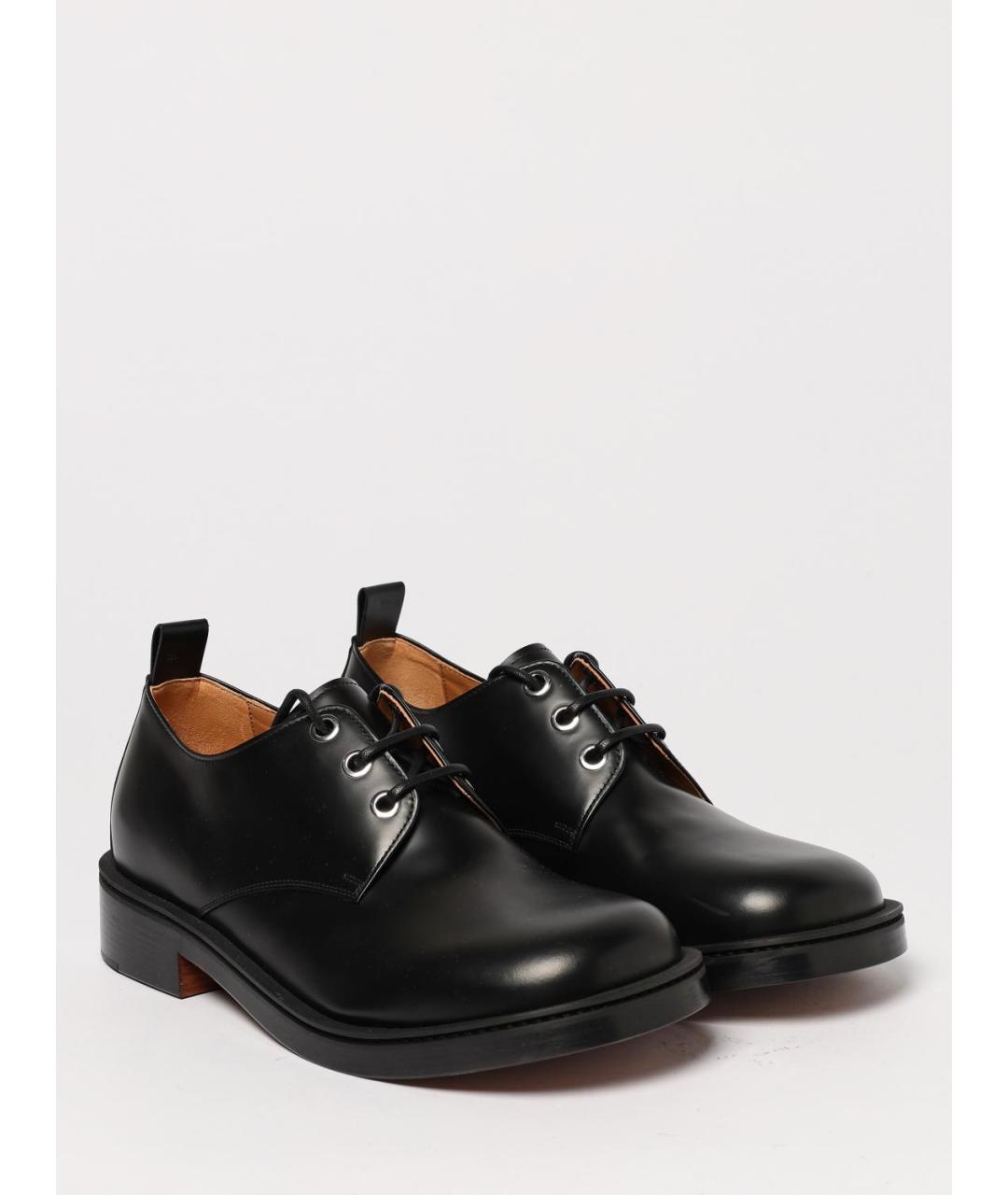 ALEXANDER MCQUEEN Черные кожаные туфли, фото 2
