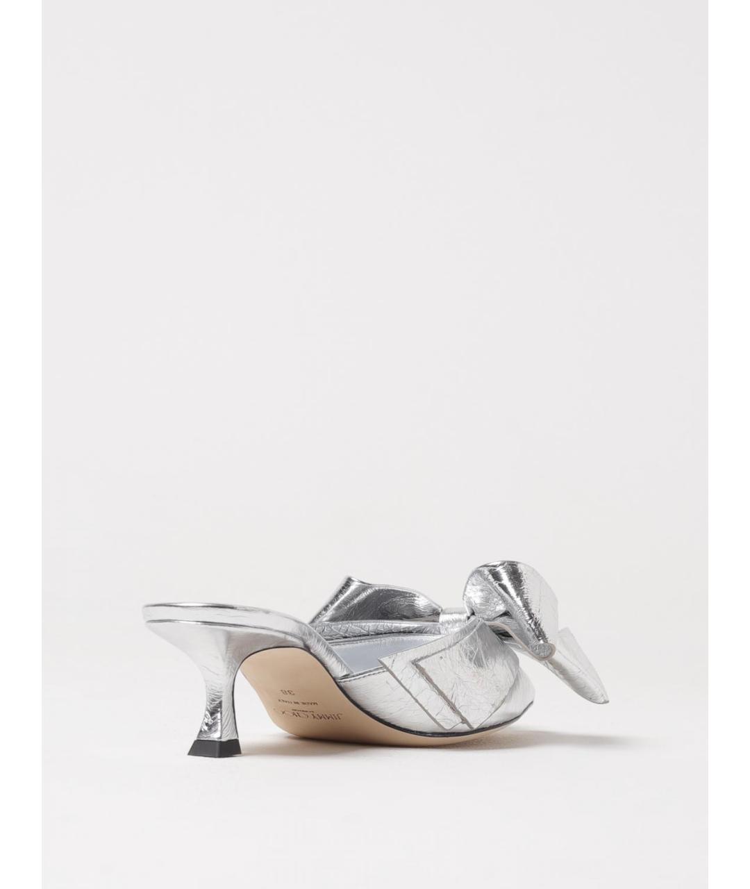JIMMY CHOO Серебряные босоножки, фото 3