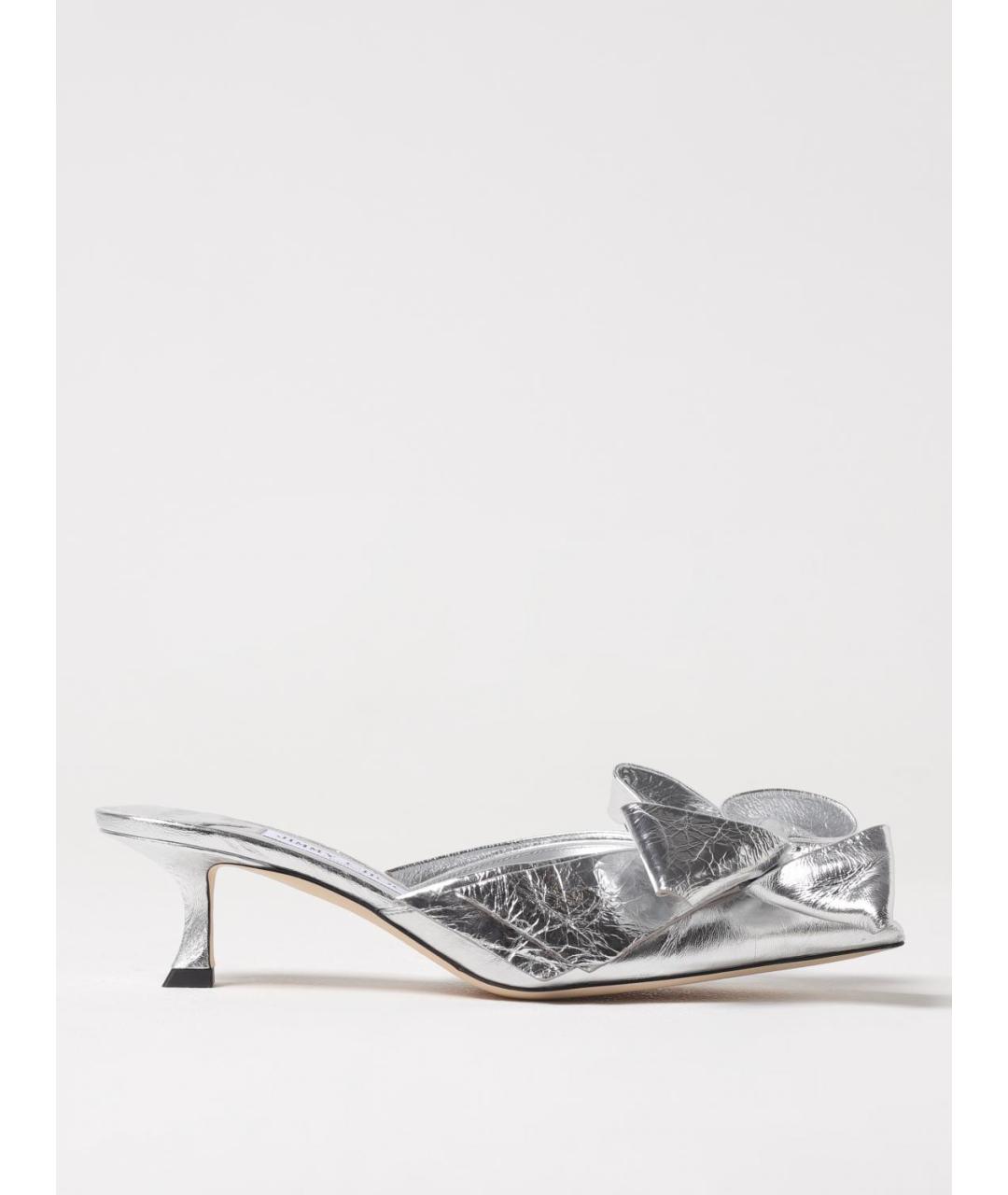 JIMMY CHOO Серебряные босоножки, фото 5