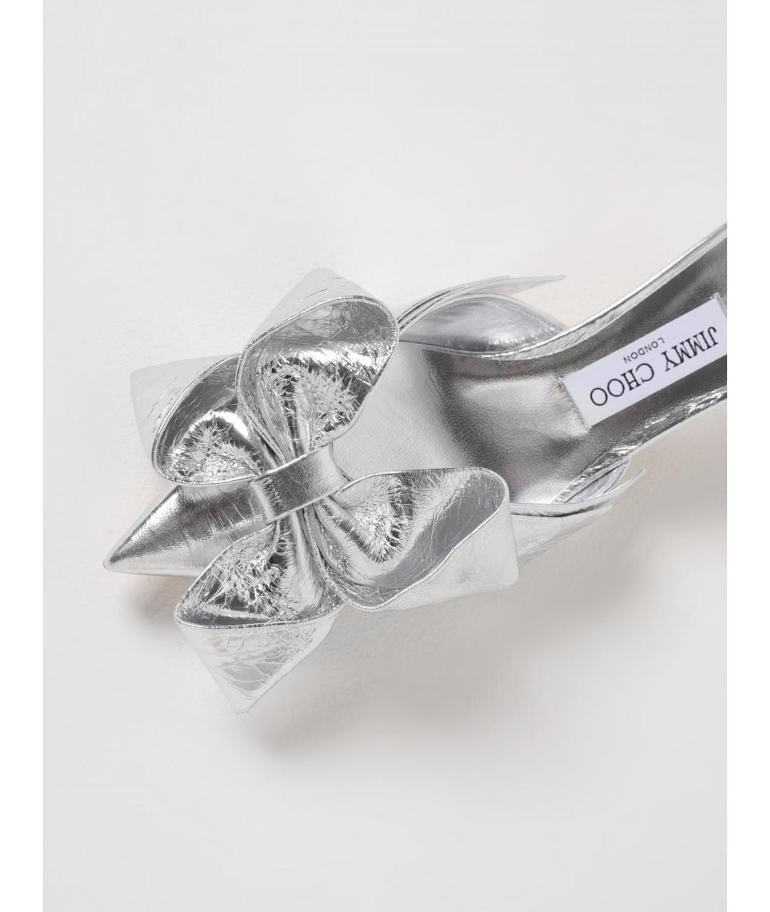 JIMMY CHOO Серебряные босоножки, фото 4