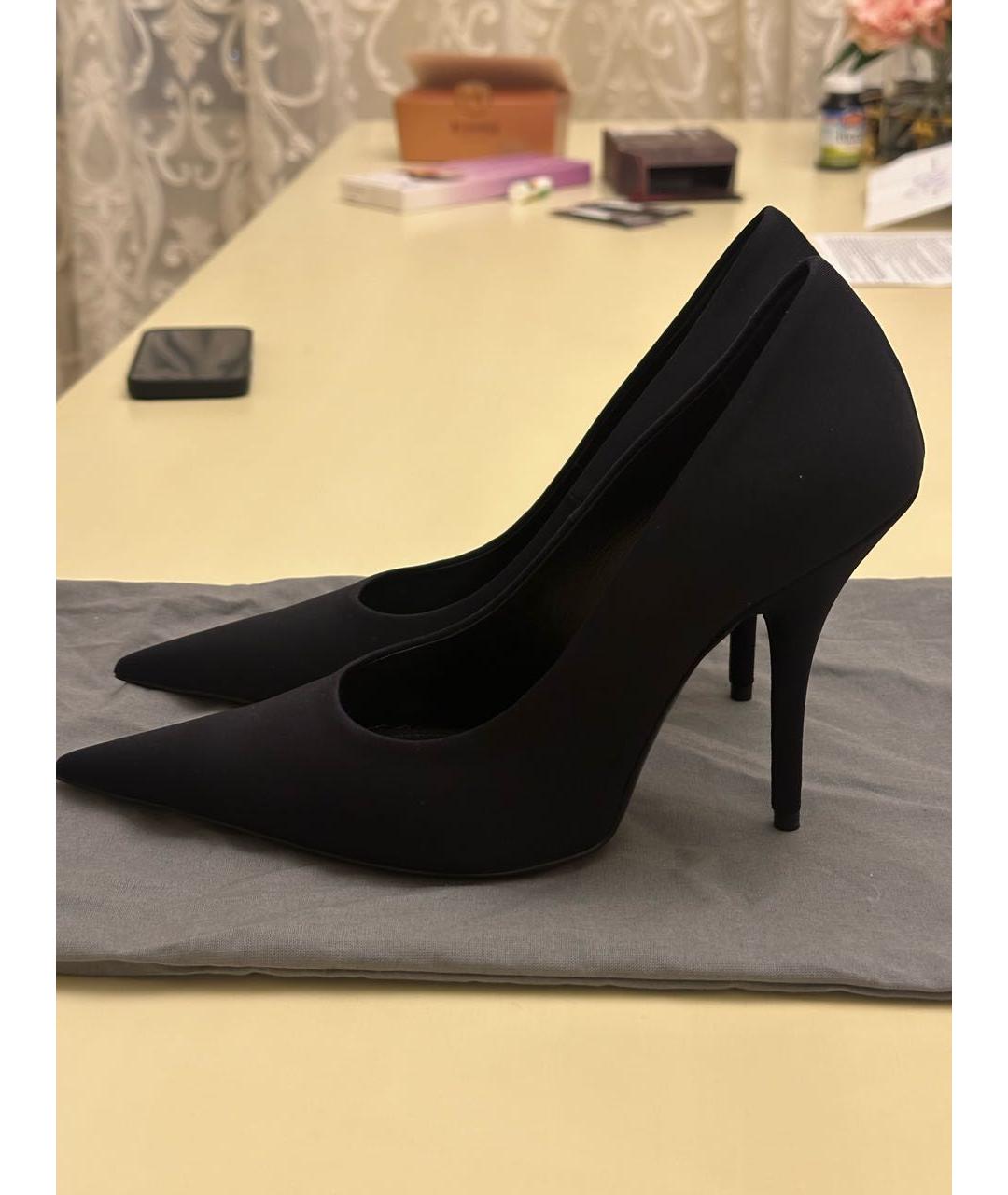 BALENCIAGA Черные синтетические туфли, фото 3