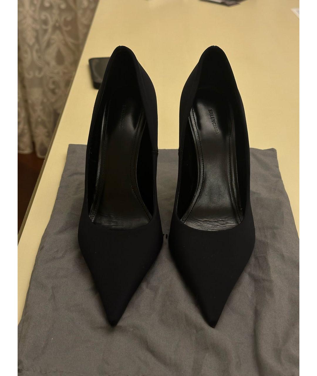 BALENCIAGA Черные синтетические туфли, фото 2