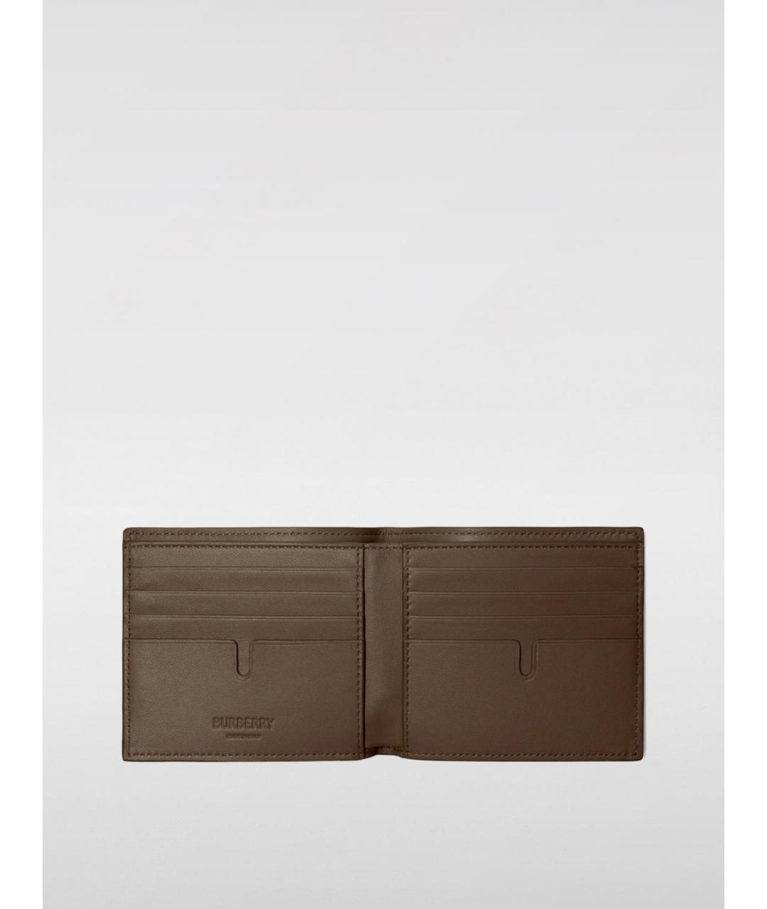 BURBERRY Бежевый кожаный кошелек, фото 2