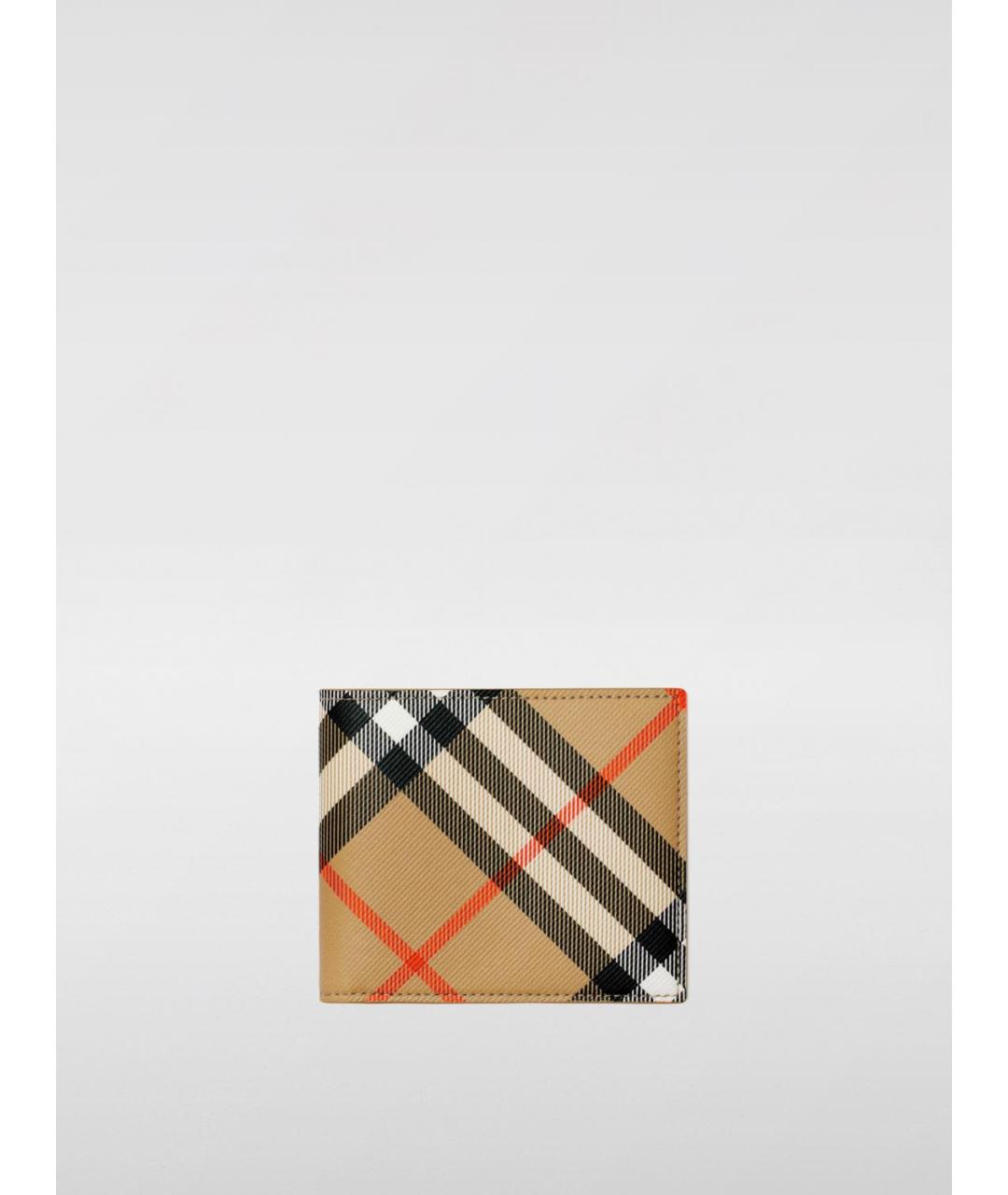 BURBERRY Бежевый кожаный кошелек, фото 4