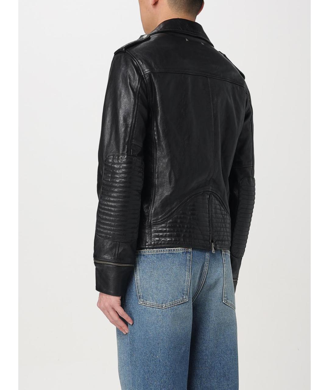 GOLDEN GOOSE DELUXE BRAND Черная кожаная куртка, фото 4