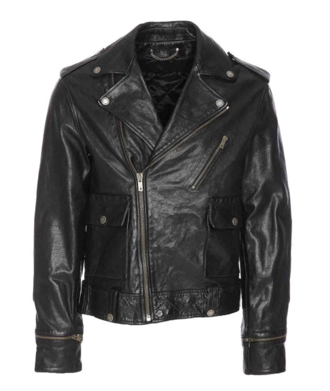GOLDEN GOOSE DELUXE BRAND Черная кожаная куртка, фото 1