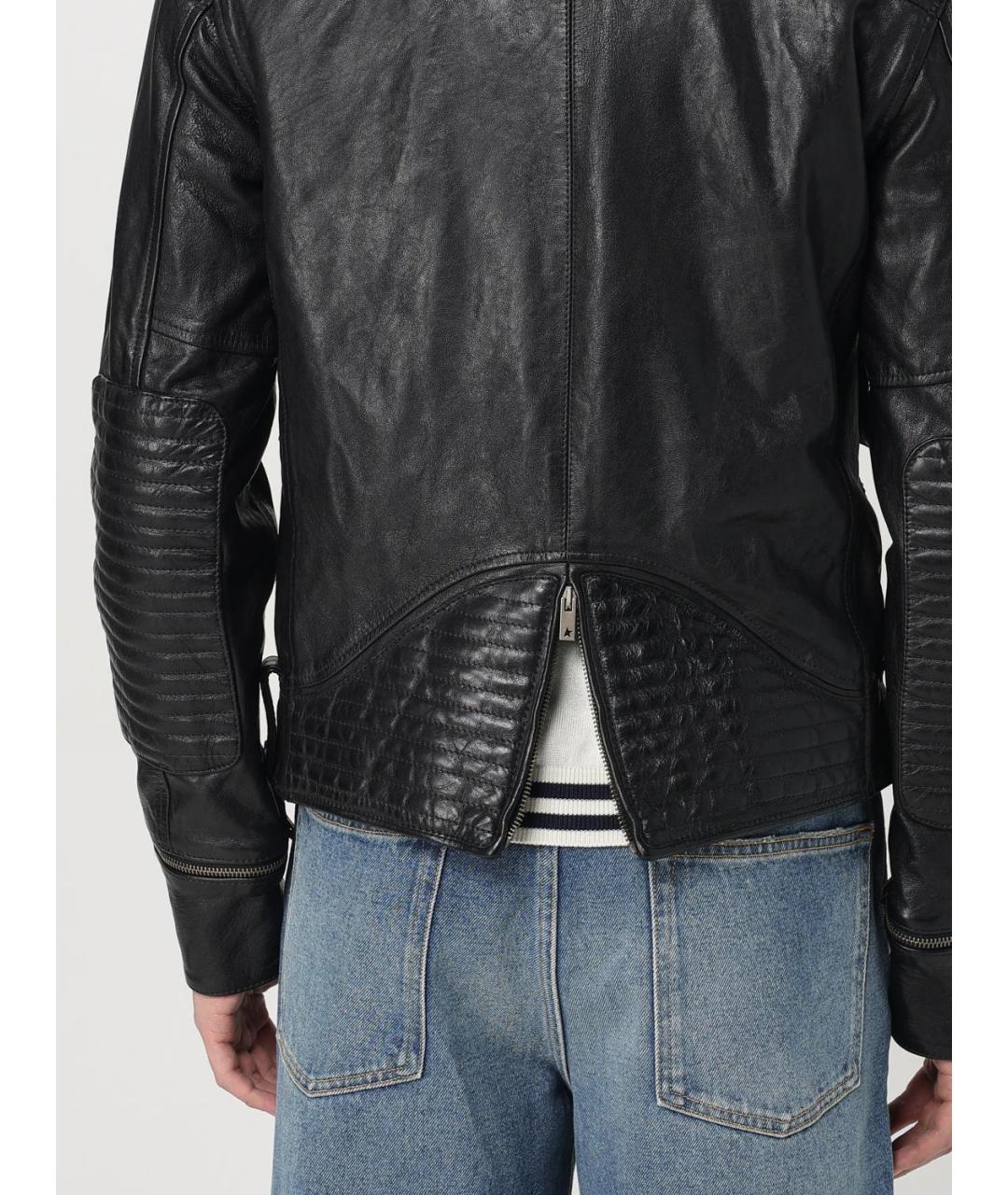 GOLDEN GOOSE DELUXE BRAND Черная кожаная куртка, фото 6