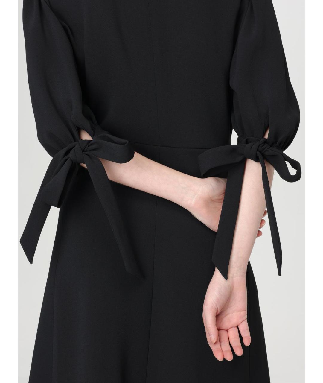 CHLOE Черное ацетатное повседневное платье, фото 5