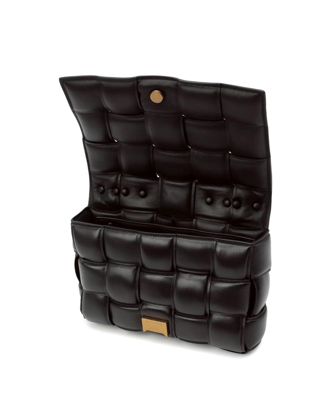 BOTTEGA VENETA Черная кожаная сумка через плечо, фото 3