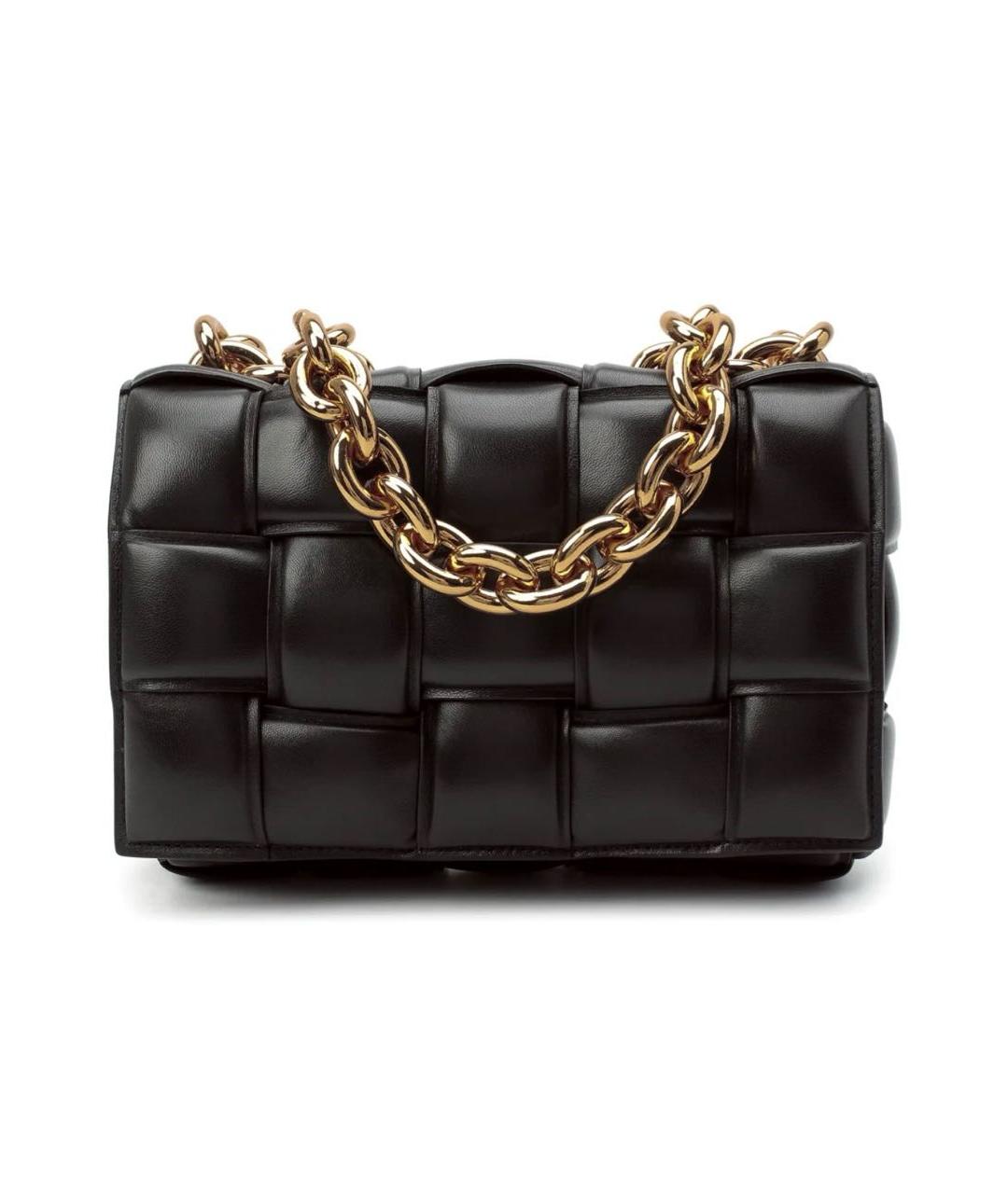 BOTTEGA VENETA Черная кожаная сумка через плечо, фото 1