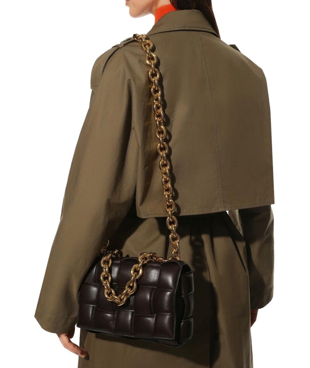 BOTTEGA VENETA Черная кожаная сумка через плечо, фото 2