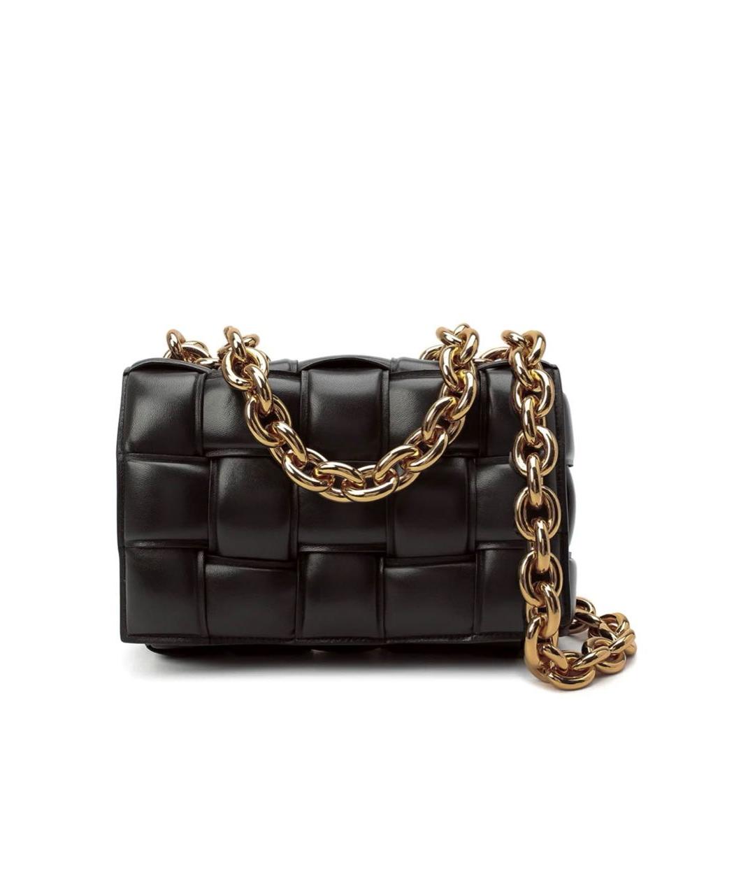 BOTTEGA VENETA Черная кожаная сумка через плечо, фото 5