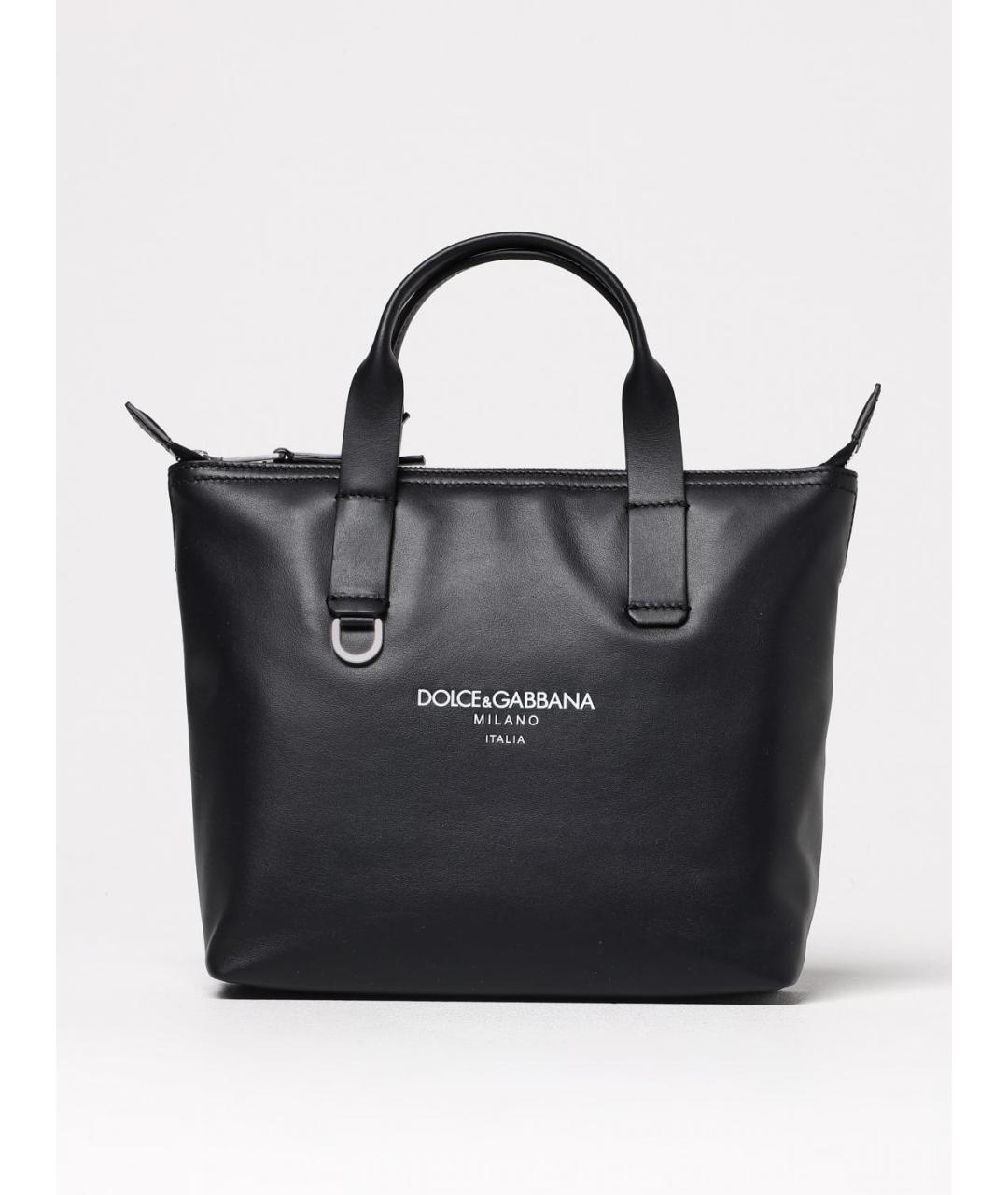 DOLCE&GABBANA Черная сумка тоут, фото 6