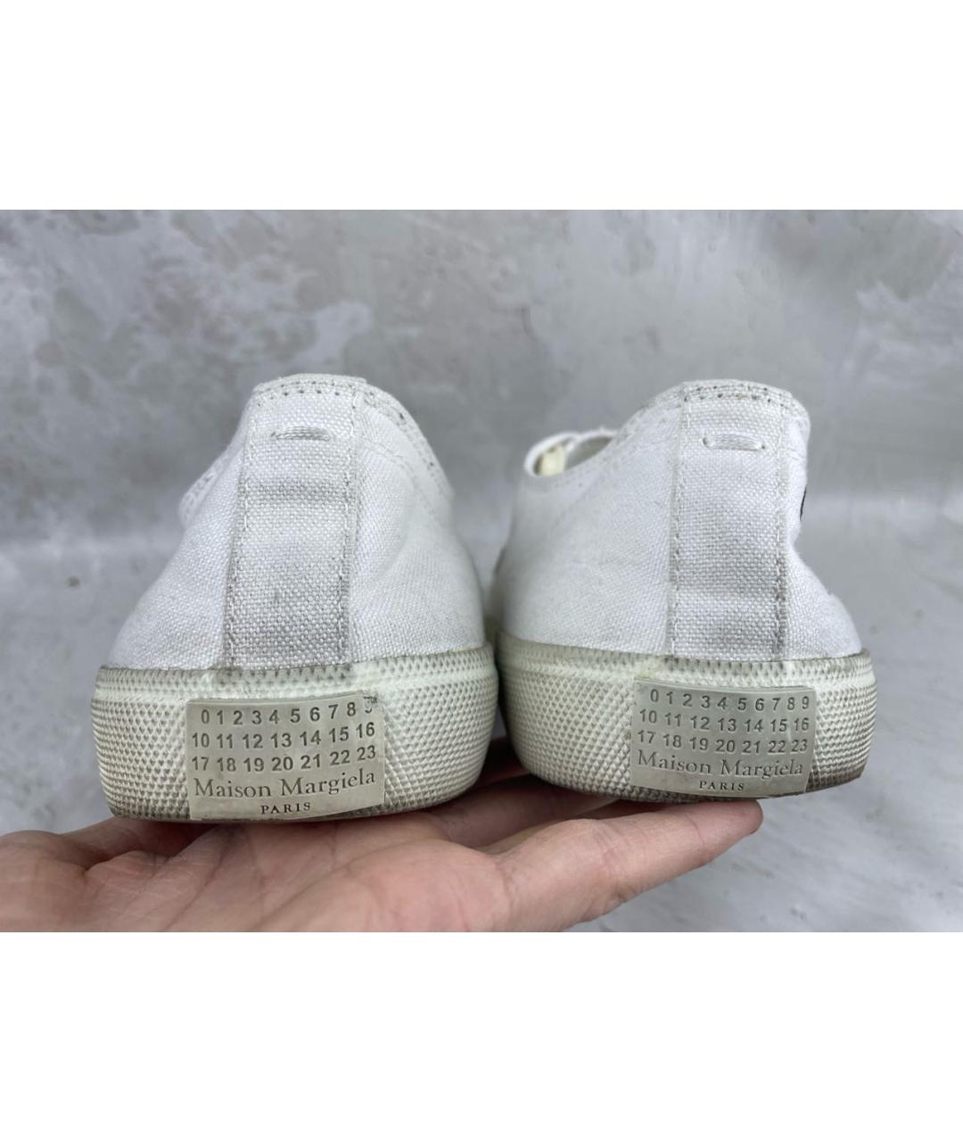 MAISON MARGIELA Белые низкие кроссовки / кеды, фото 4