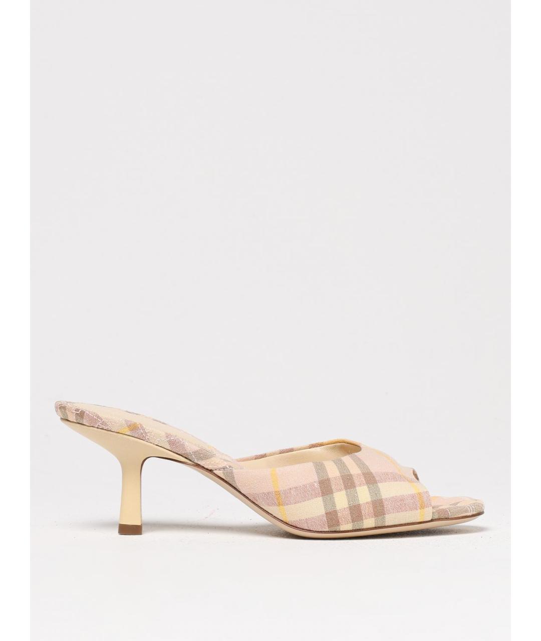 BURBERRY Бежевые босоножки, фото 5