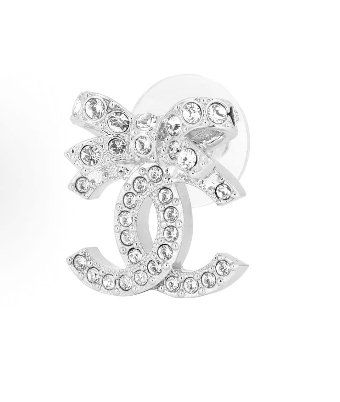 CHANEL Серебряные металлические серьги, фото 3