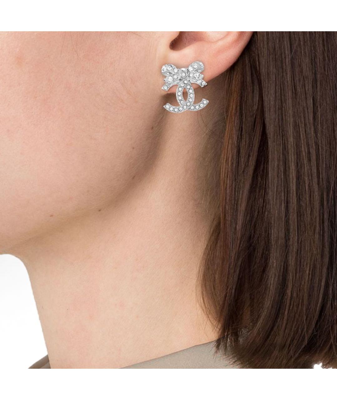 CHANEL Серебряные металлические серьги, фото 6