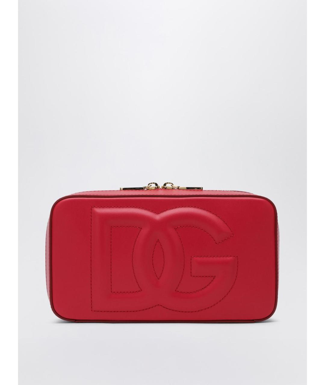 DOLCE&GABBANA Красная кожаная сумка через плечо, фото 3