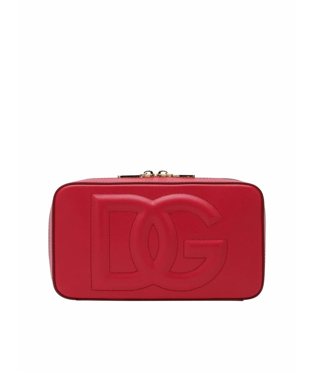 DOLCE&GABBANA Красная кожаная сумка через плечо, фото 1