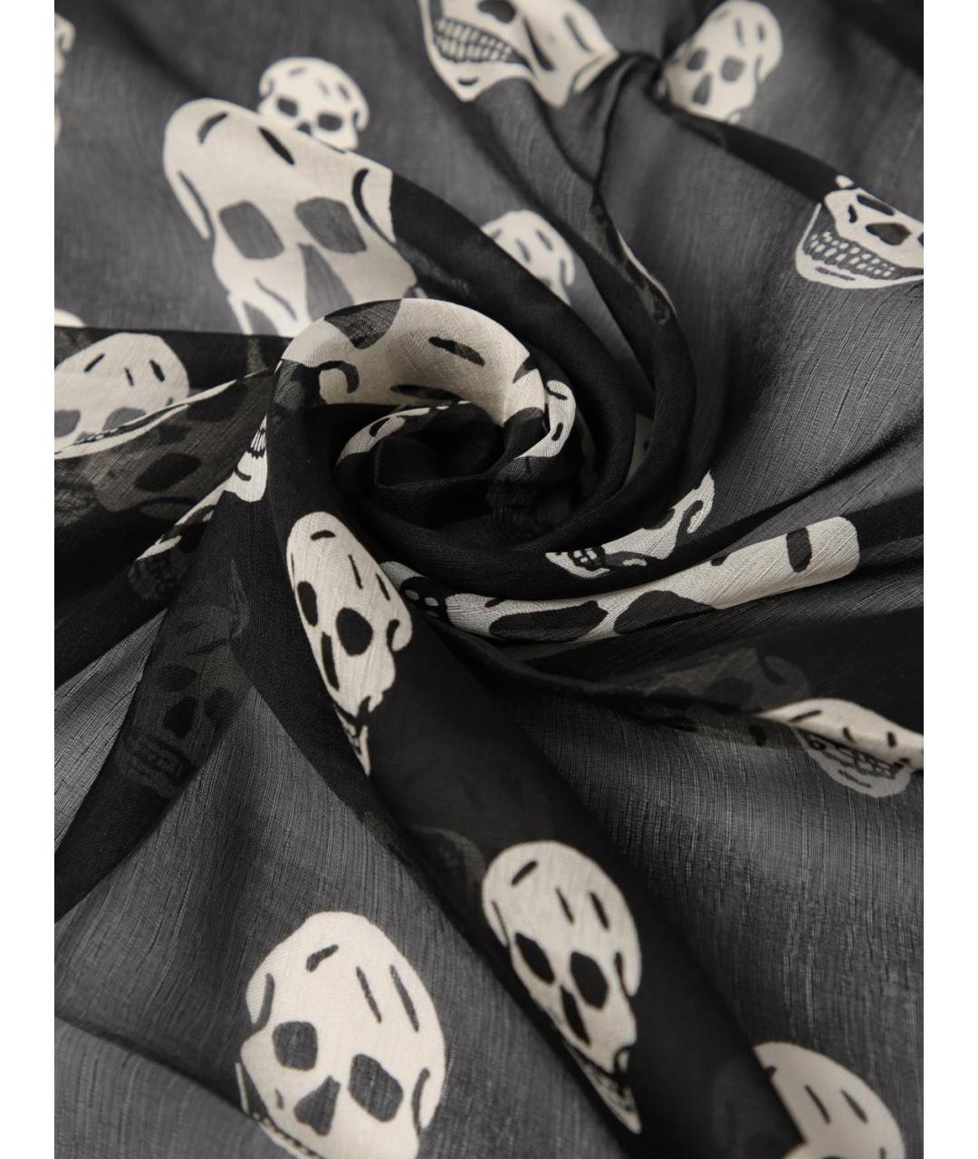 ALEXANDER MCQUEEN Черный шарф, фото 3